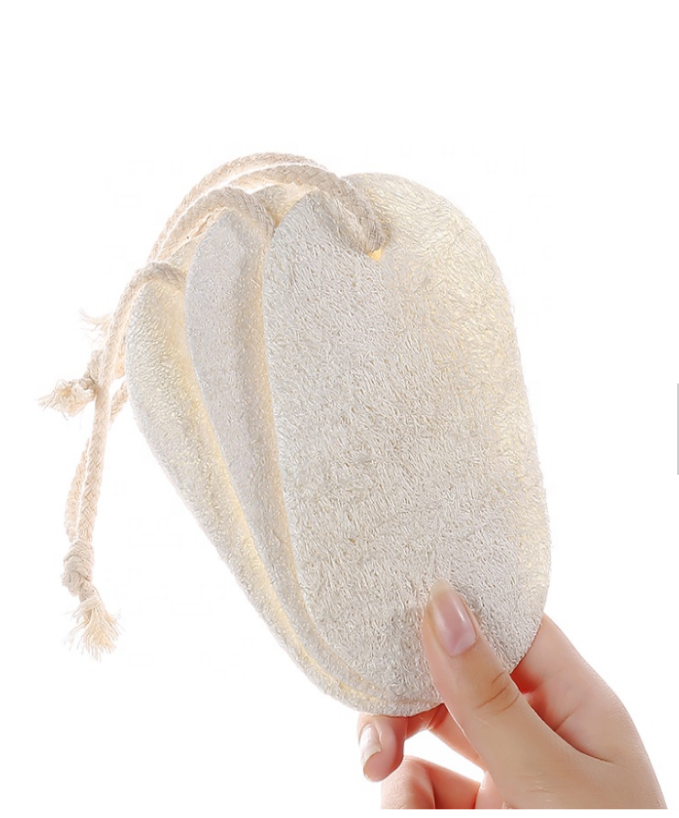 #1 NATUAL LOOFAH BATH SPONGE  - 6" Pure Body Exfoliation-0