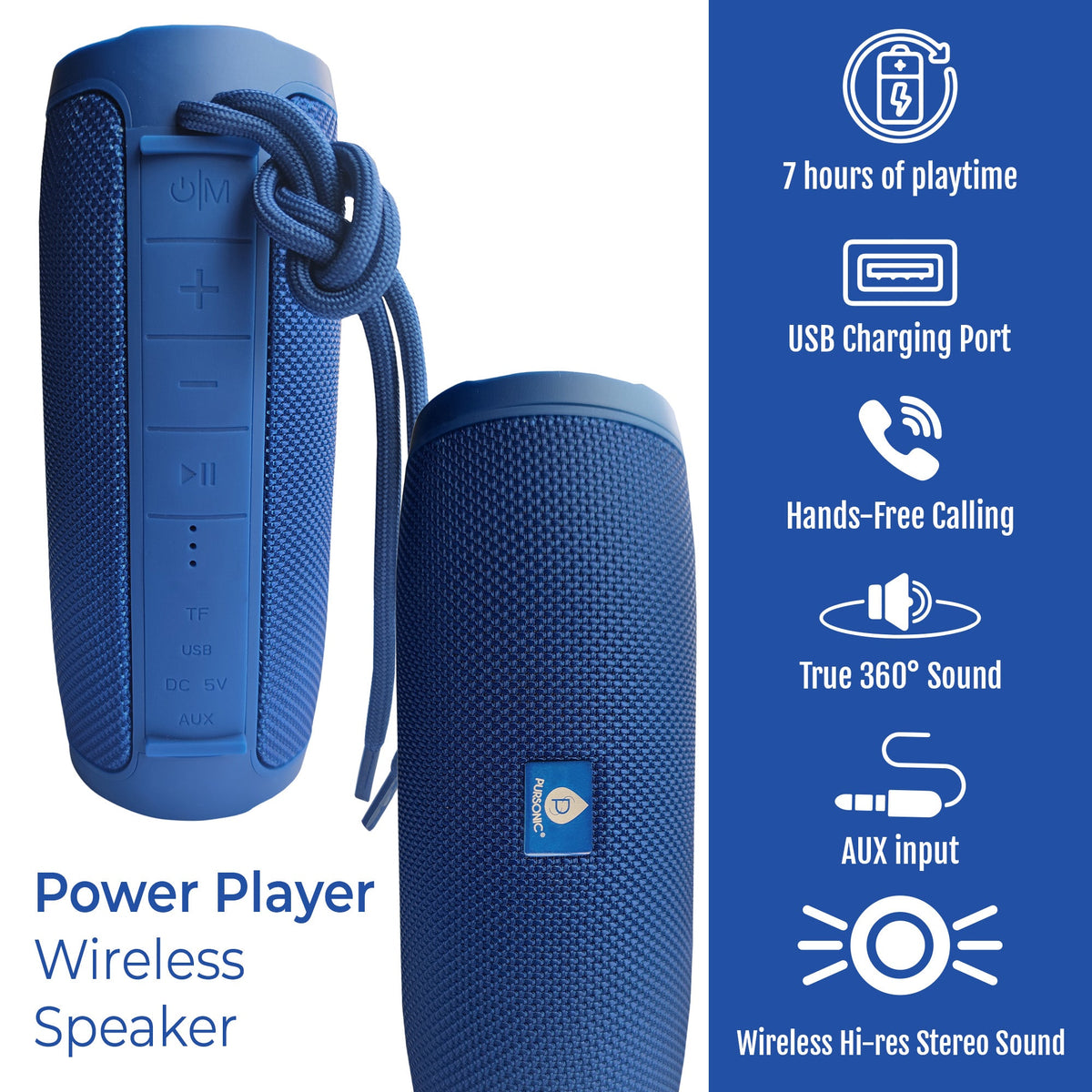 Total Audio Freedom Collection – Wireless Earbuds + Extended-Play 360° Speaker + Waterproof Suction Speaker-3
