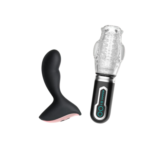 Men's BOGO Male Rose Masturbator and Prostate Massager
