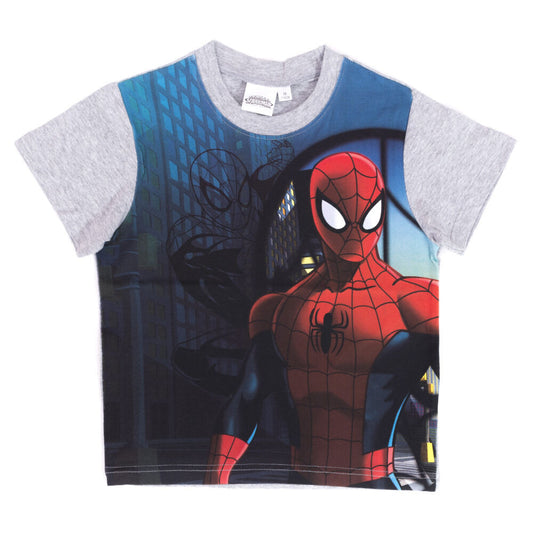 Spiderman boy short sleeve T-shirt - cotton T-shirt - grey_98-0