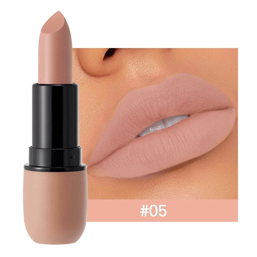 6-Color Matte Lipstick: Velvet Lip Color, Smooth, Waterproof, Long-Lasting Color Lip Makeup-9