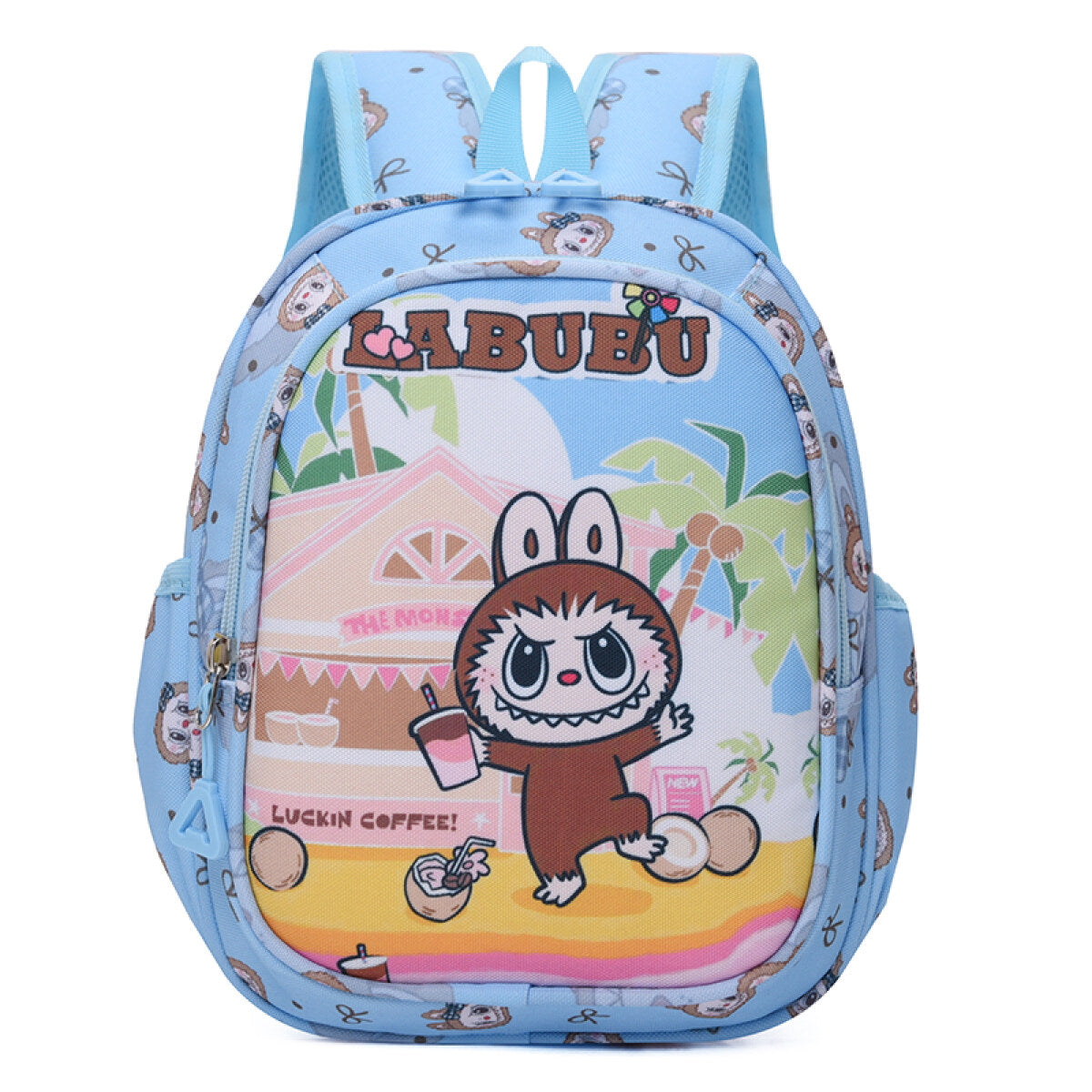 Fun Vacation Time Labubu Kids Backpack-6